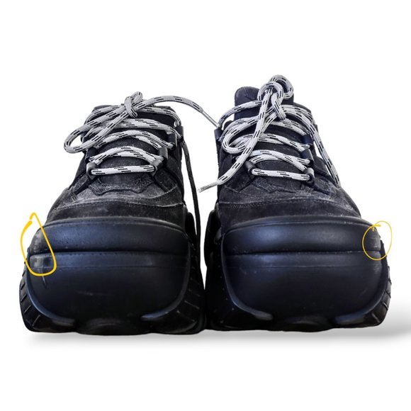 Vetemens x Swear collab chunky platform black leather sneakers - Picture 4 of 16